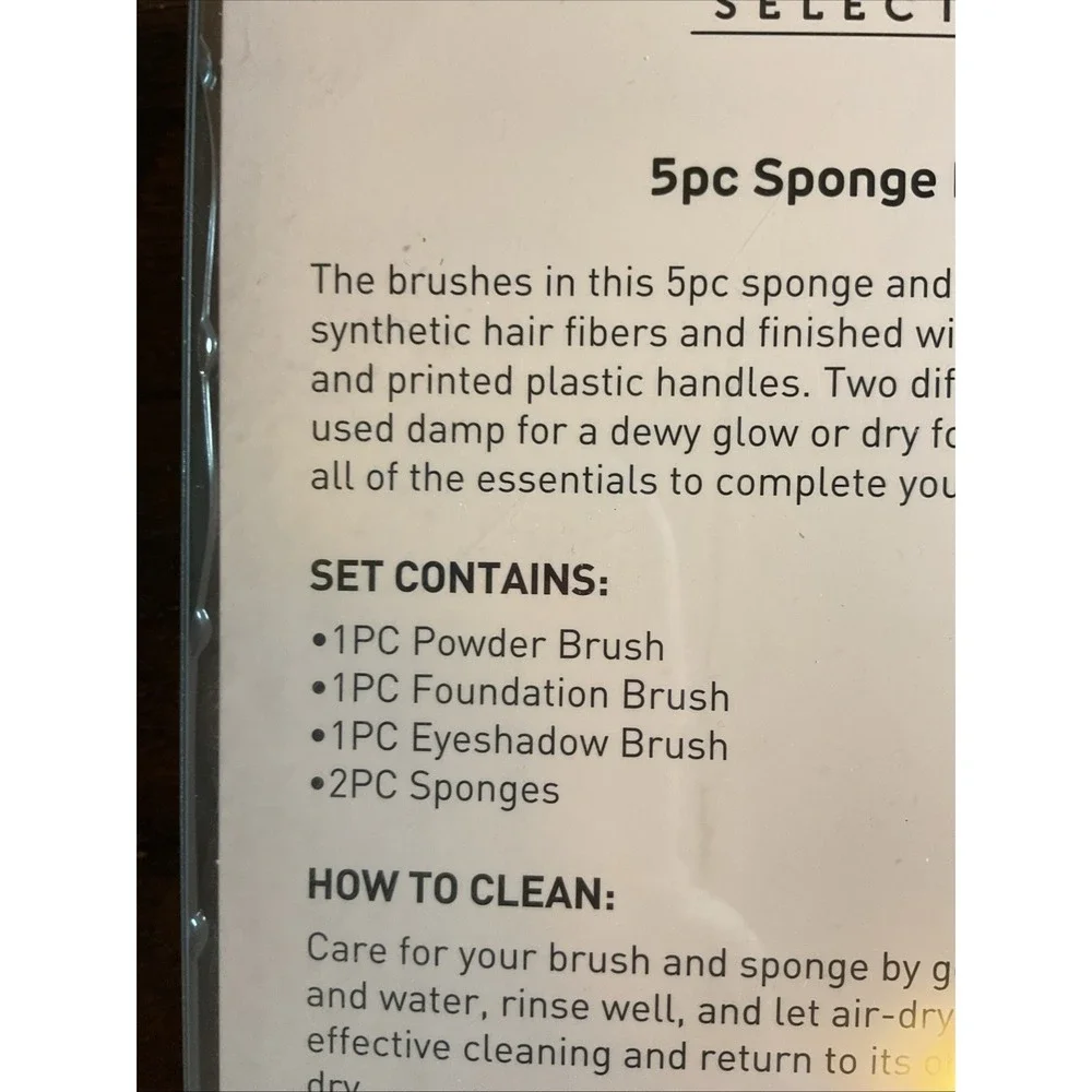 Brand New Studio Selection 5pc~Sponge Brush Set~Leopard Print/ Rose Gold Gift